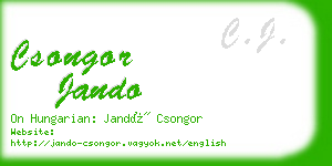 csongor jando business card